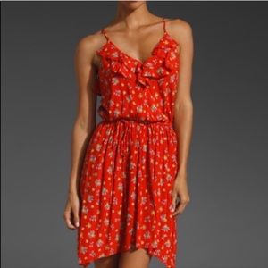 Rebecca Taylor | Red Floral Crepe Dress | Size 8